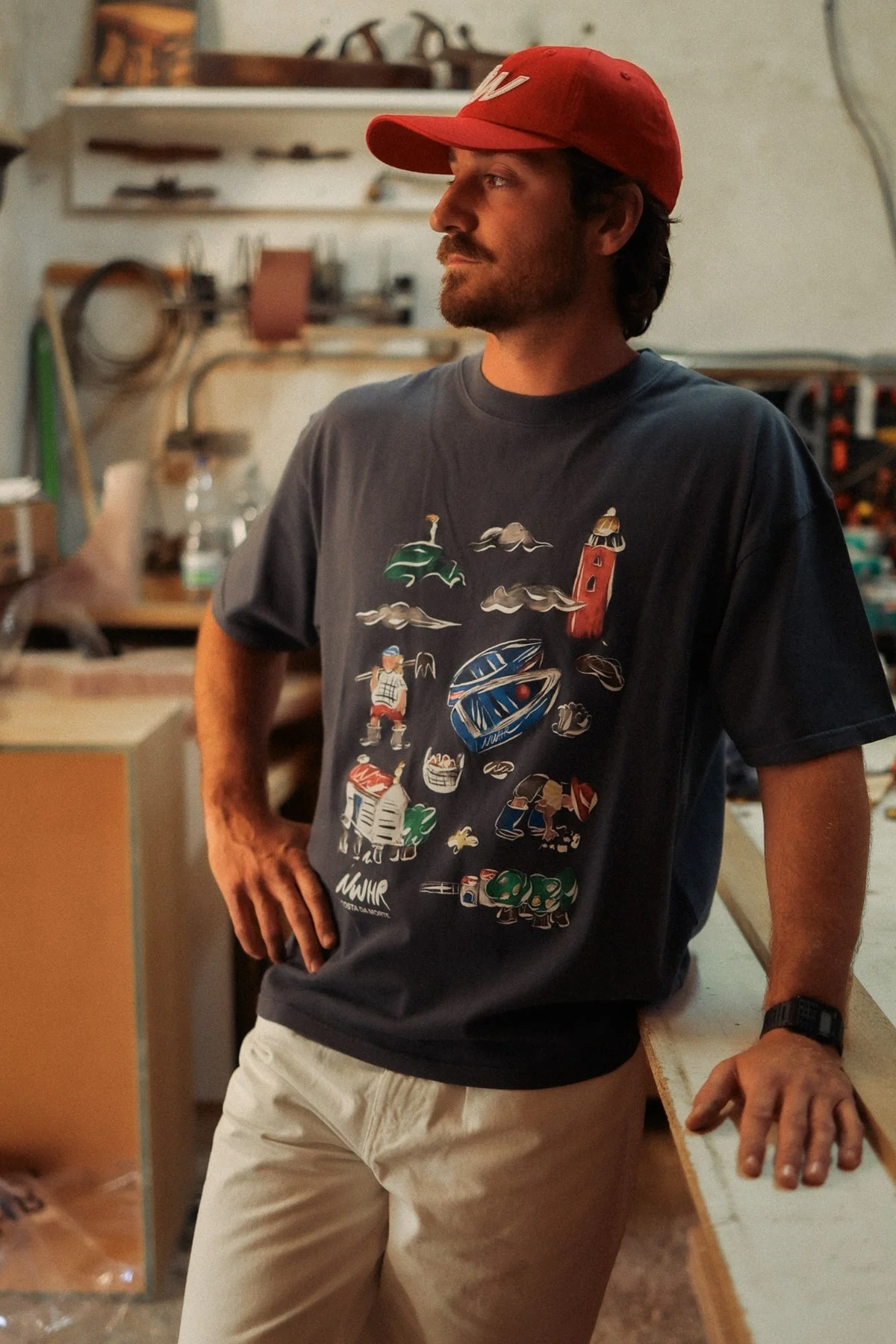 Nwhr Costa Da Morte T-Shirt Black - Image 6