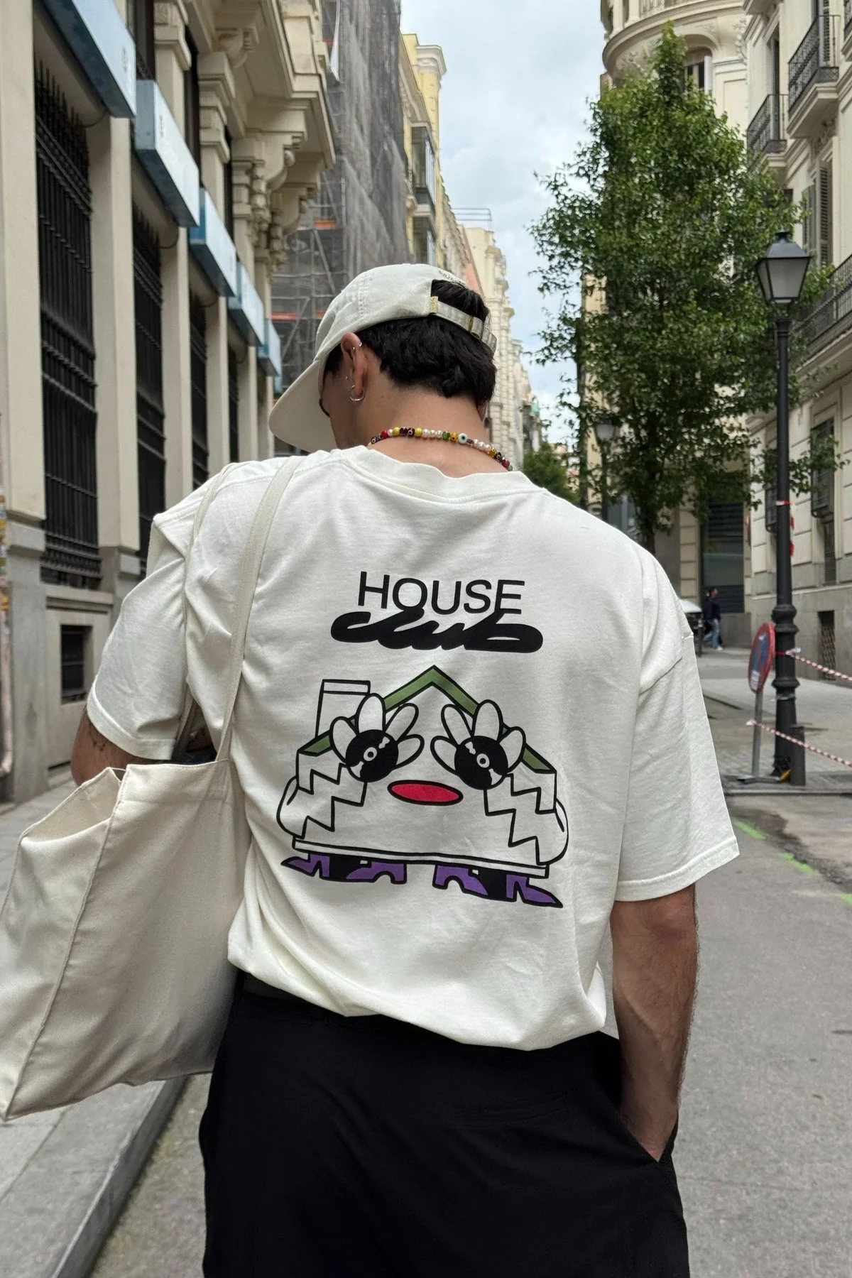 Nwhr House Club T-Shirt Beige - Image 3