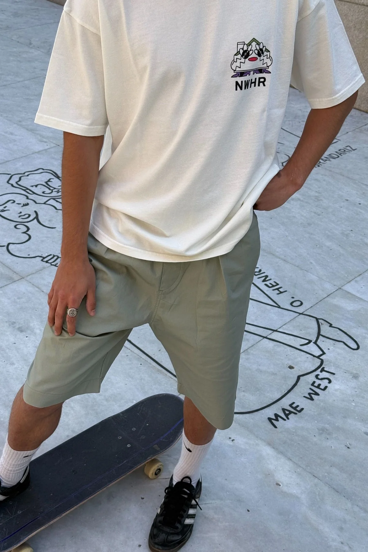 Nwhr House Club T-Shirt Beige - Image 4