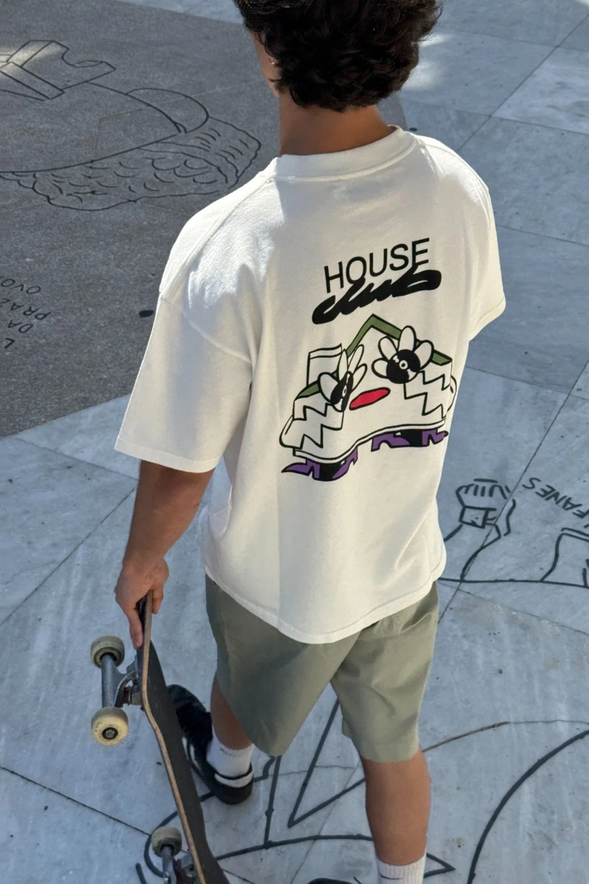 Nwhr House Club T-Shirt Beige - Image 6