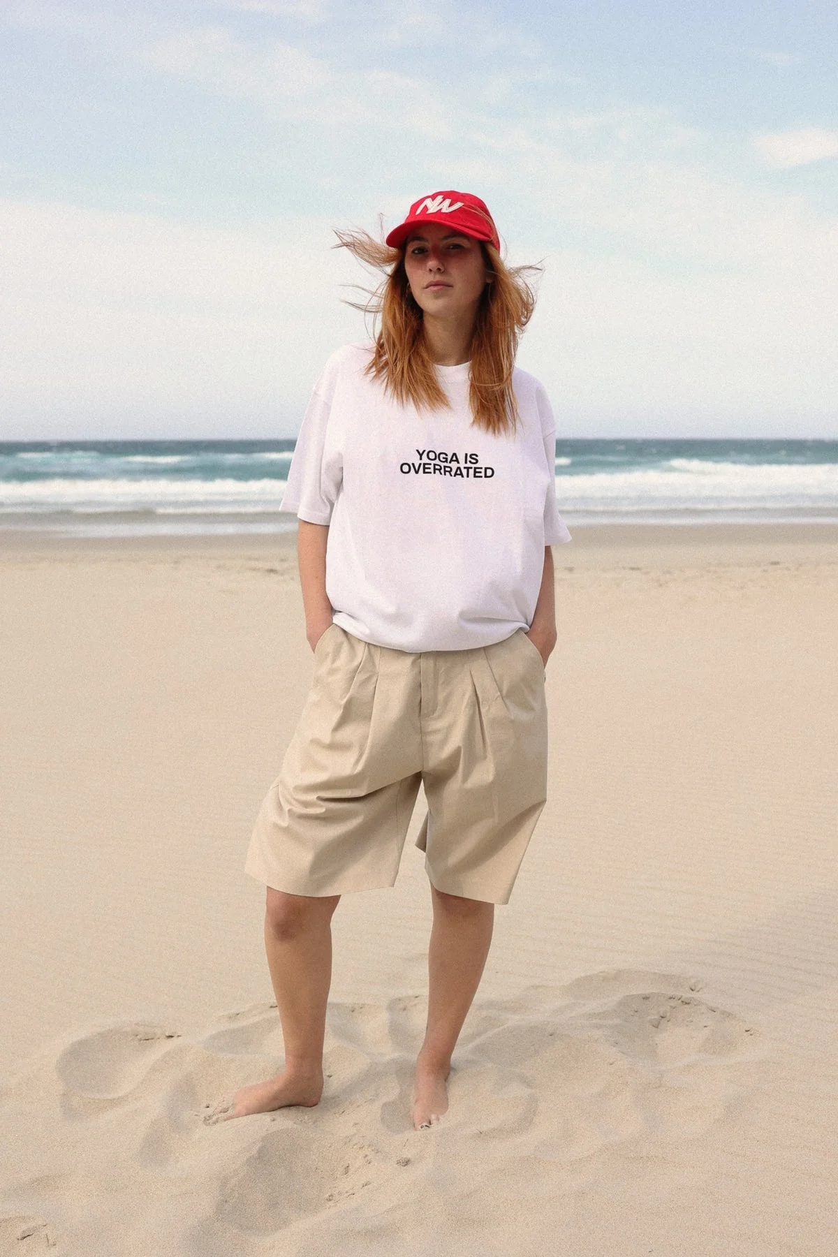 Nwhr Yoga Is Over Rated T-Shirt White - Image 3