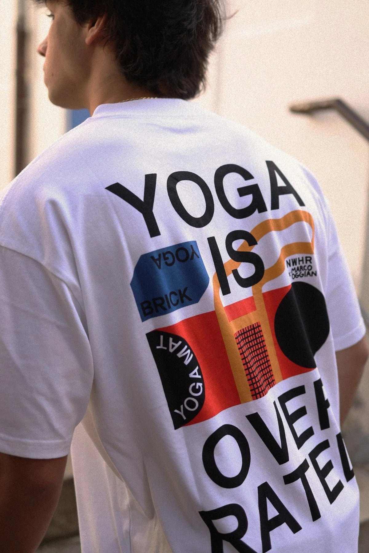 Nwhr Yoga Is Over Rated T-Shirt White - Image 5