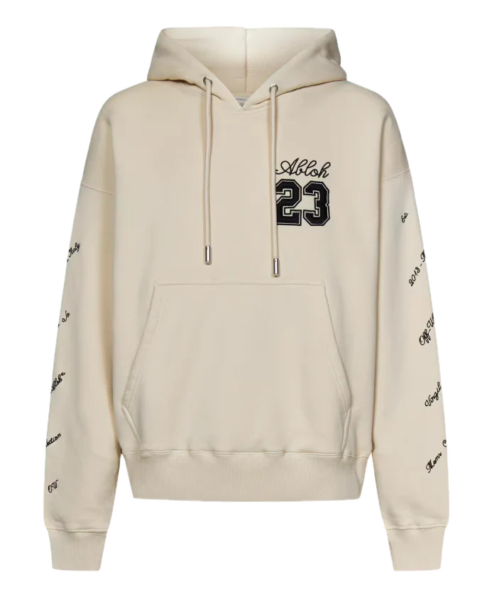 Off-White 23 Logo Skate Hoodie Beige