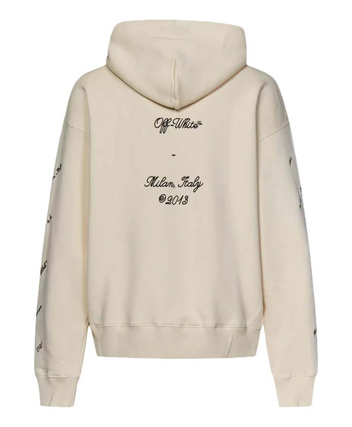 Off-White 23 Logo Skate Hoodie Beige - Image 2