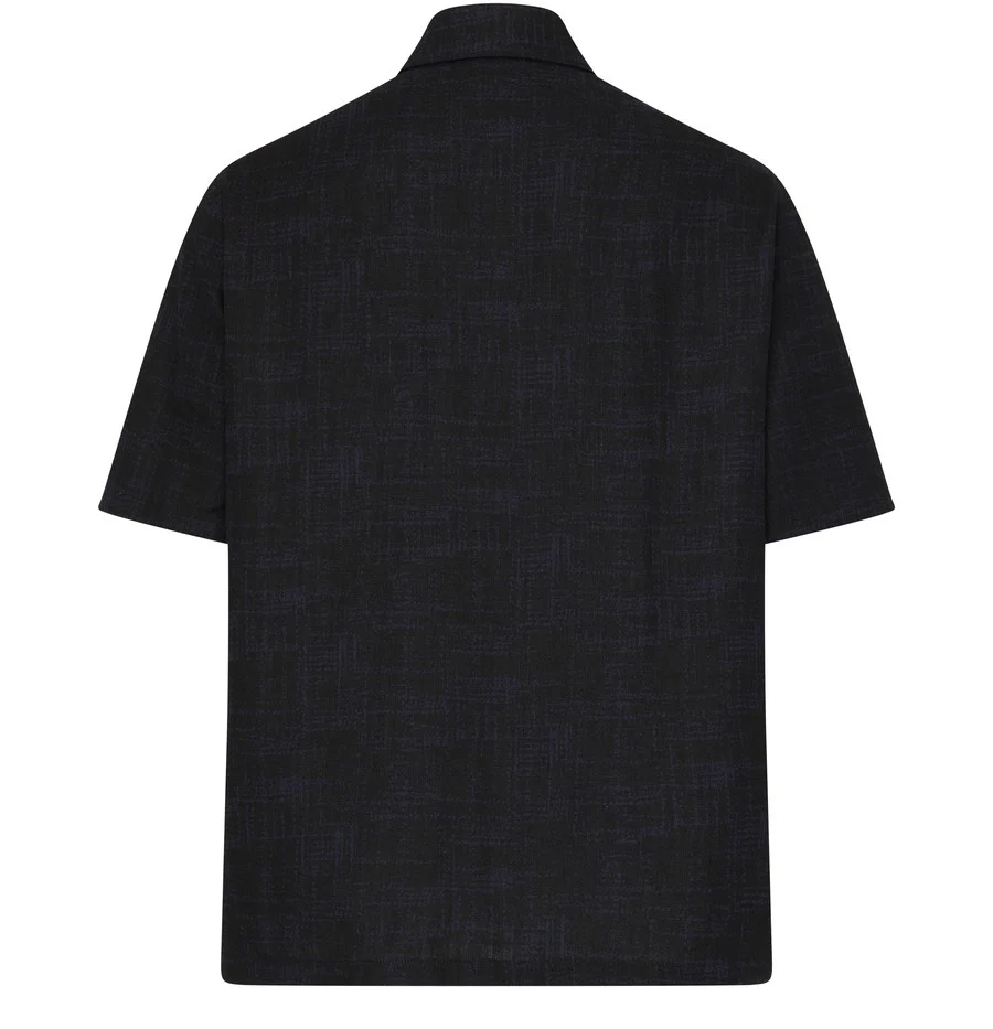 Off-White 90s Logo Linen Bowling Shirt Salone Black - Image 2