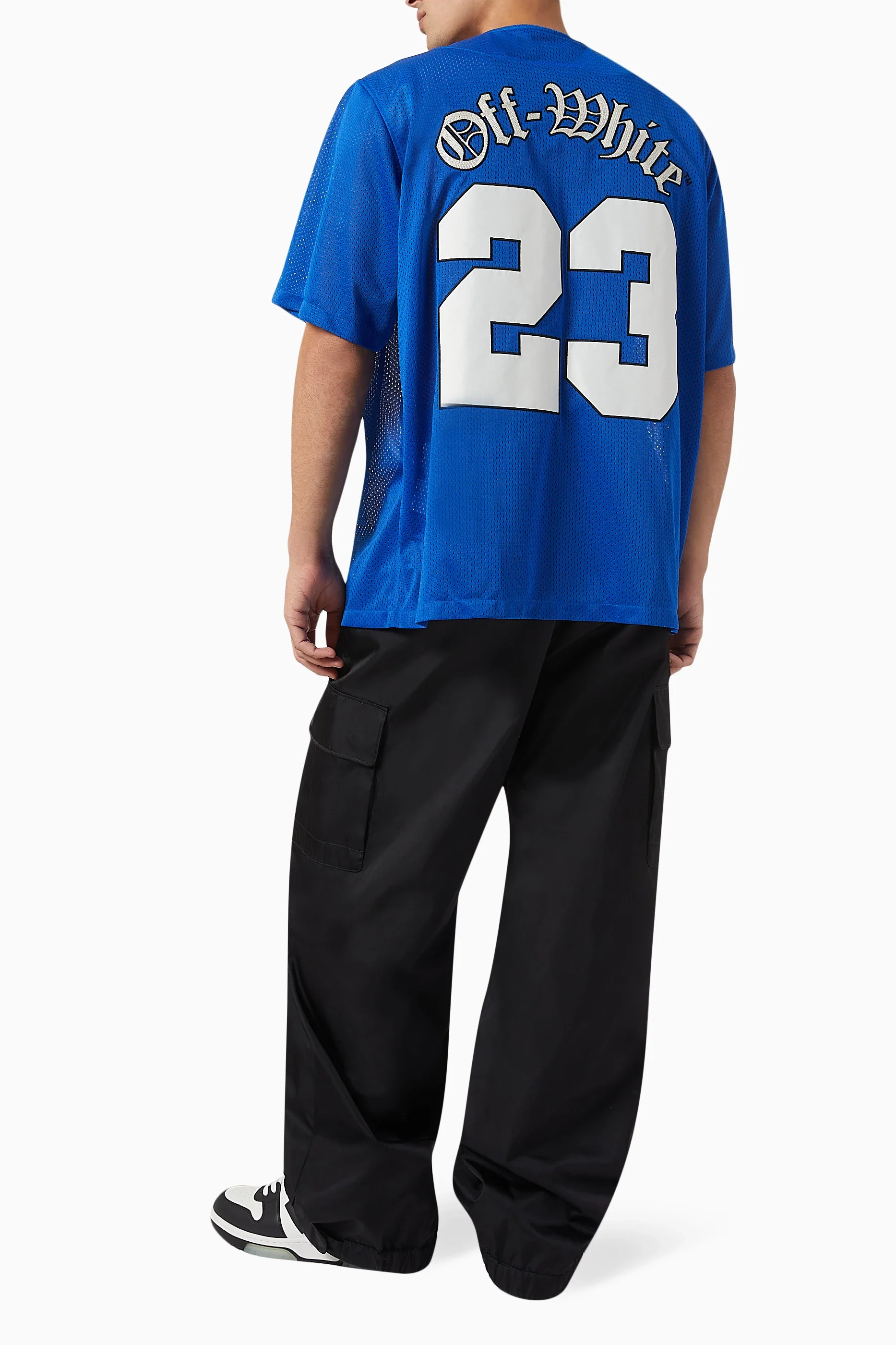 Off-White Baseball Mesh S/S Shirt Nautical Blue - Image 3