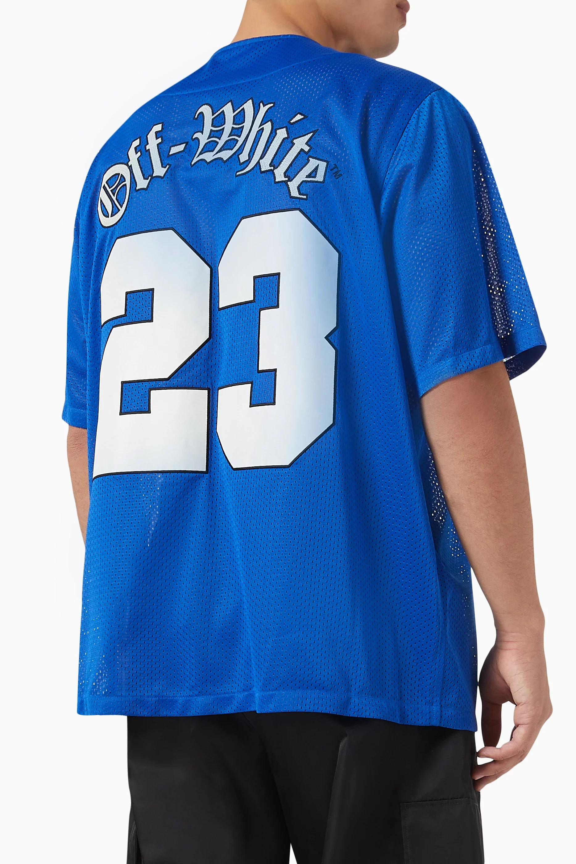 Off-White Baseball Mesh S/S Shirt Nautical Blue - Image 6