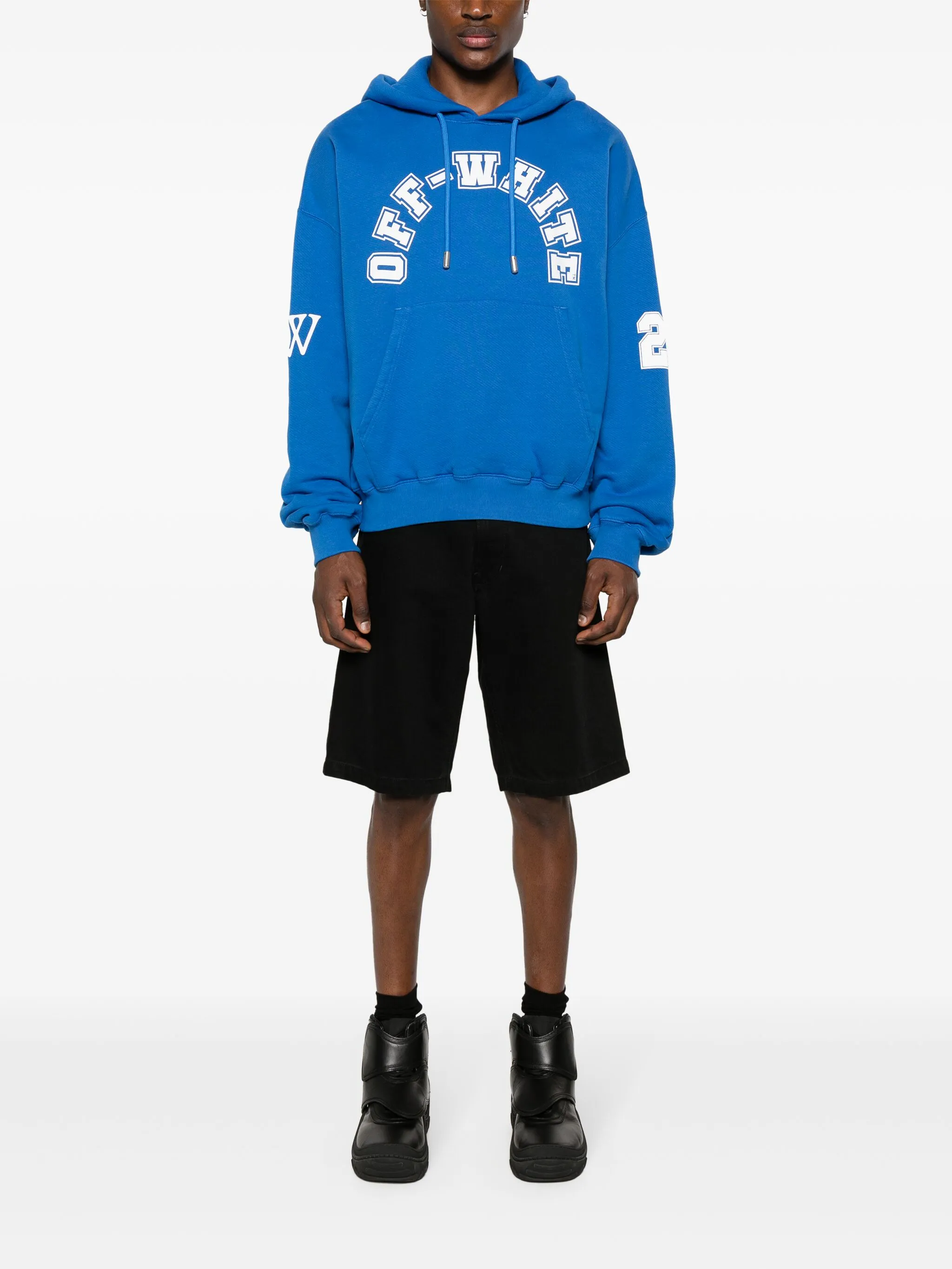 Off-White Football Over Hoodie Nautical Blue - Image 2