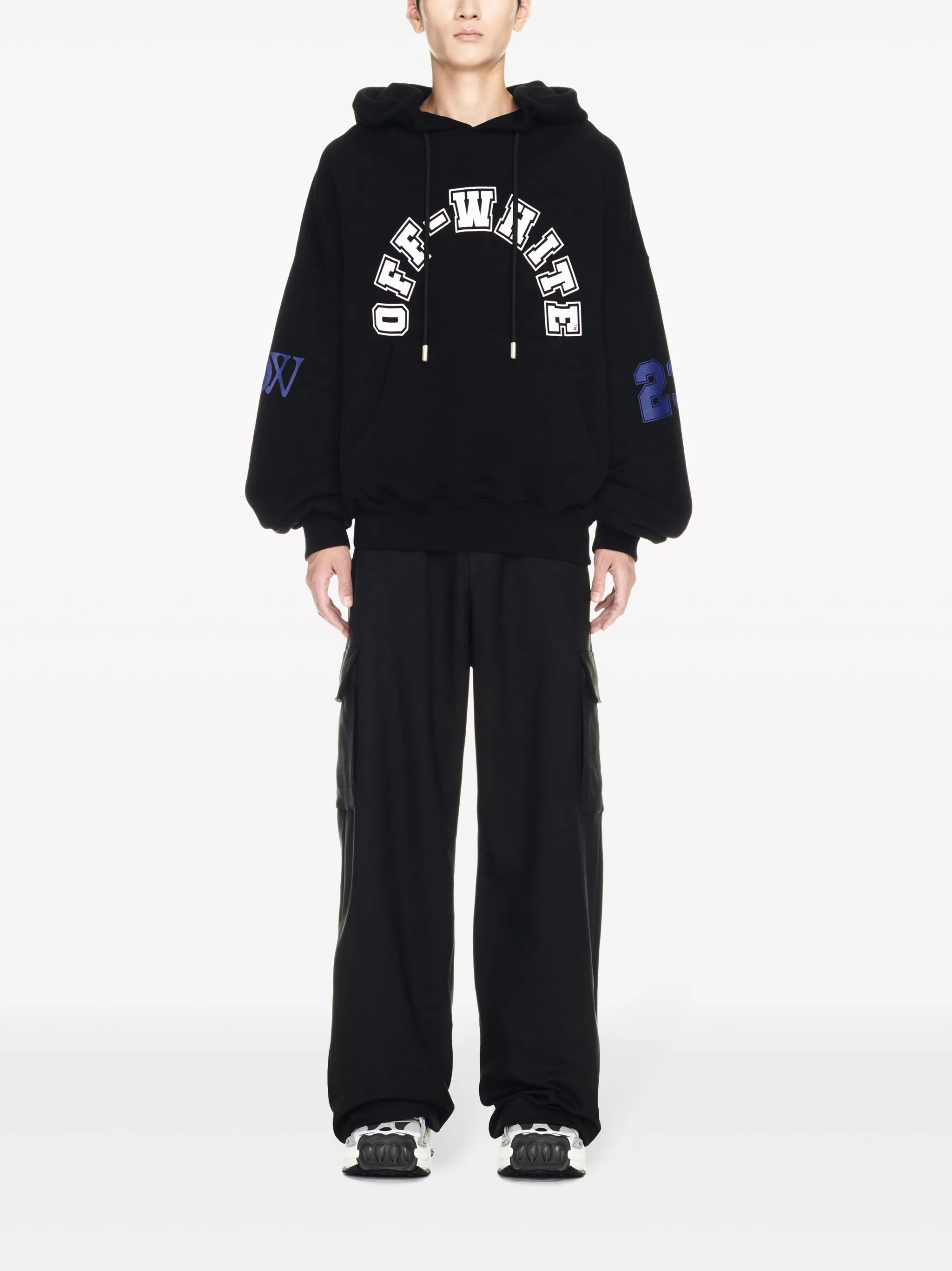 Off-White Football Over Hoodie Black - Image 2