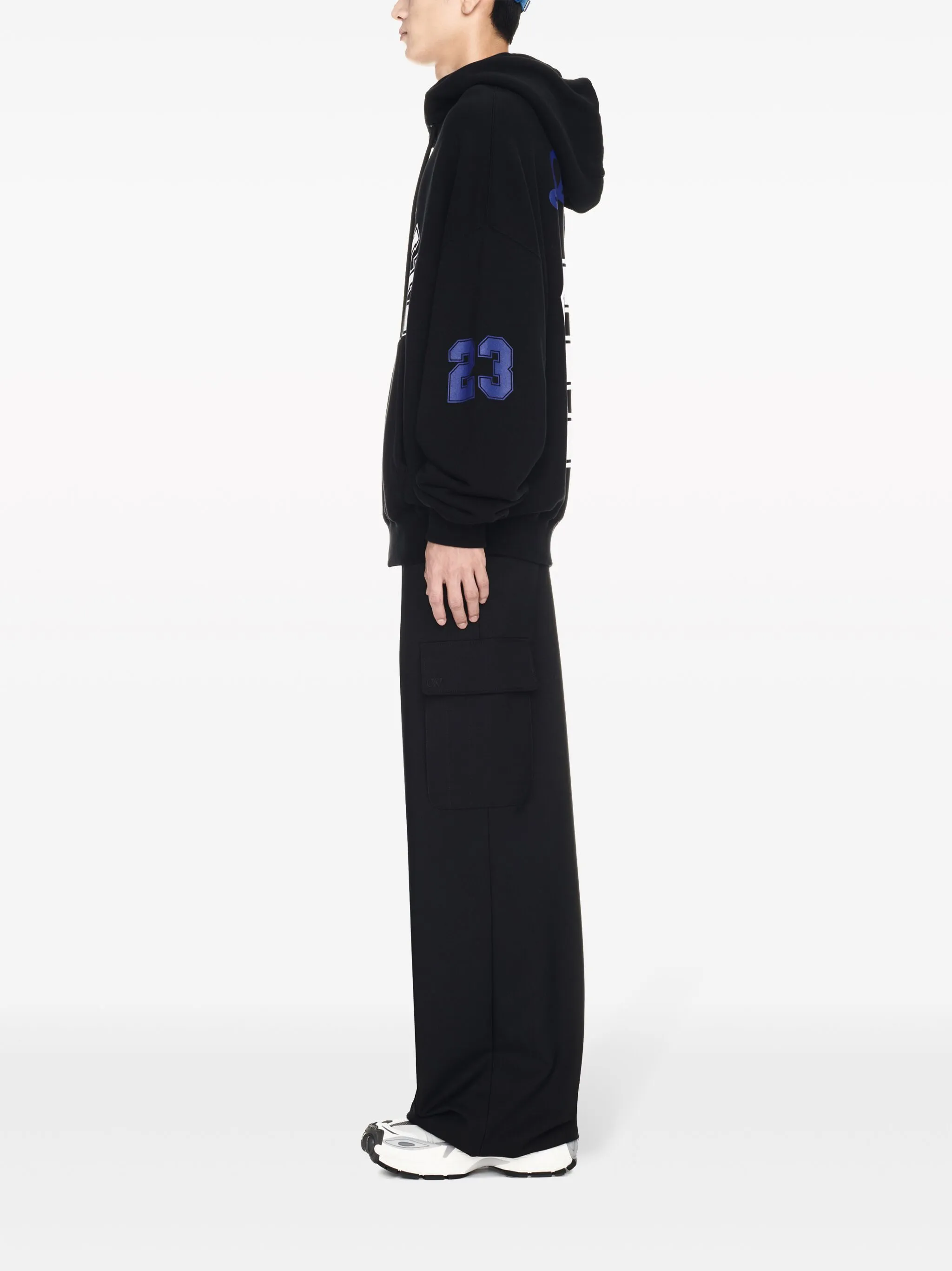 Off-White Football Over Hoodie Black - Image 3
