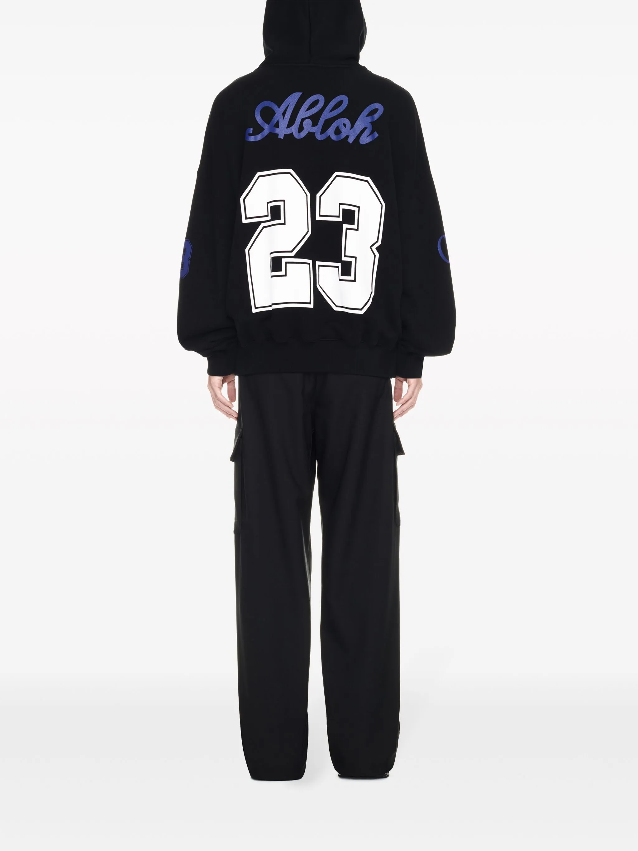 Off-White Football Over Hoodie Black - Image 4