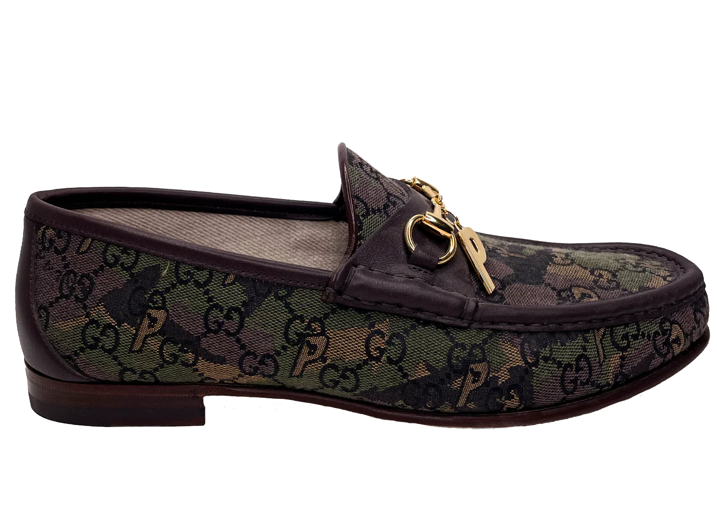 Palace x Gucci GG-P Canvas Horsebit P Charm Camoflauge