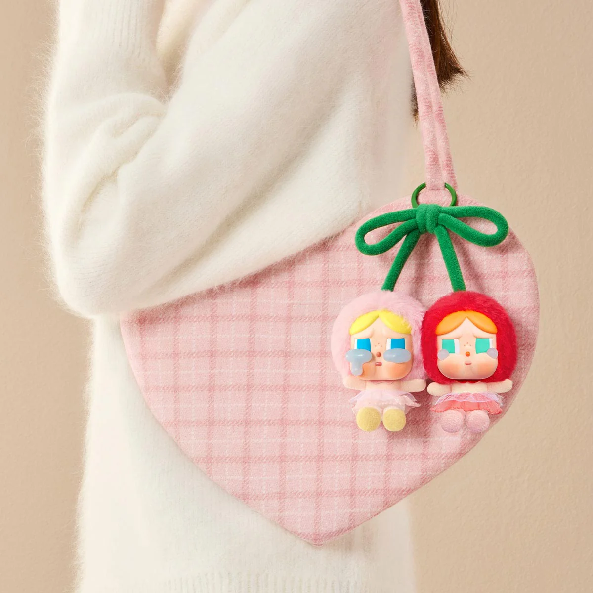 Pop Mart CryBaby Crying For Love Series (Love You Cherry Much) Vinyl Plush Hanging Card - Image 2
