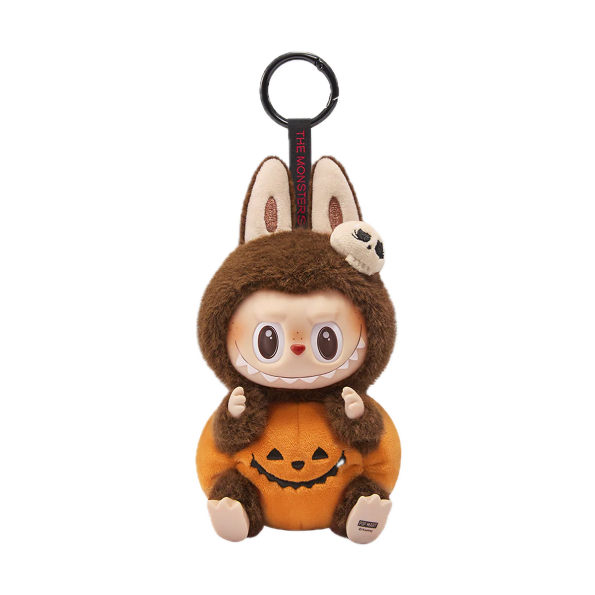 Pop Mart Labubu Happy Halloween Party Series-Sitting Pumpkin Vinyl Plush Pendant