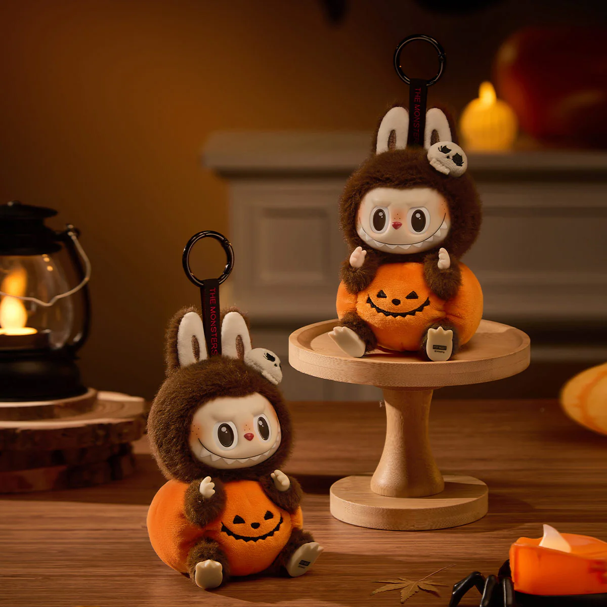 Pop Mart Labubu Happy Halloween Party Series-Sitting Pumpkin Vinyl Plush Pendant - Image 5