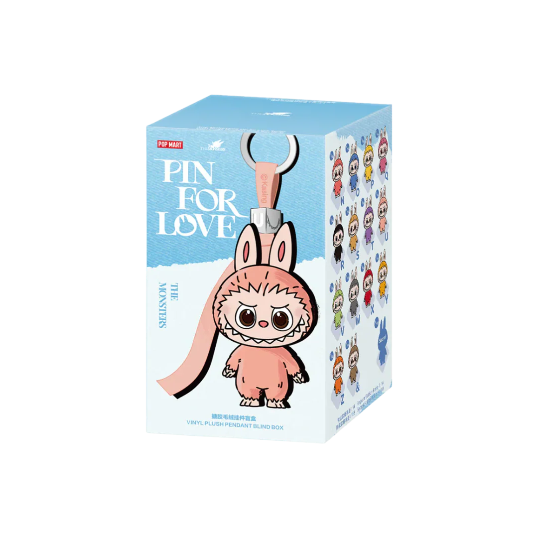 Pop Mart Labubu The Monsters Pin for Love Series Vinyl Plush Pendant (N-Z) Sealed Case (1 Blind Box)