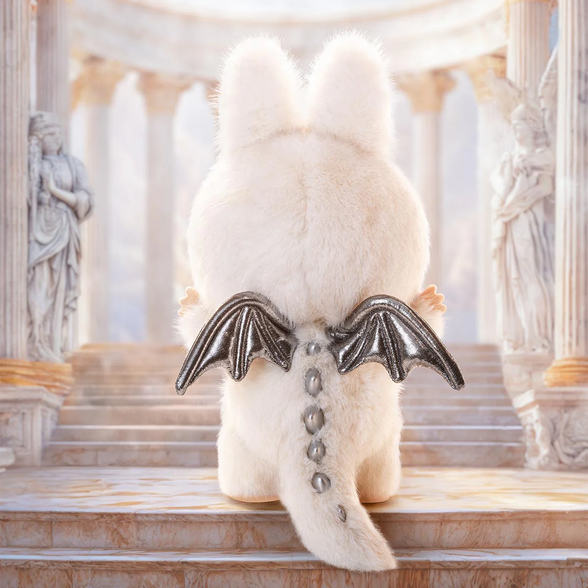 Pop Mart The Monsters Labubu Zimomo Angel in Clouds Figure + Tote Bag - Image 4