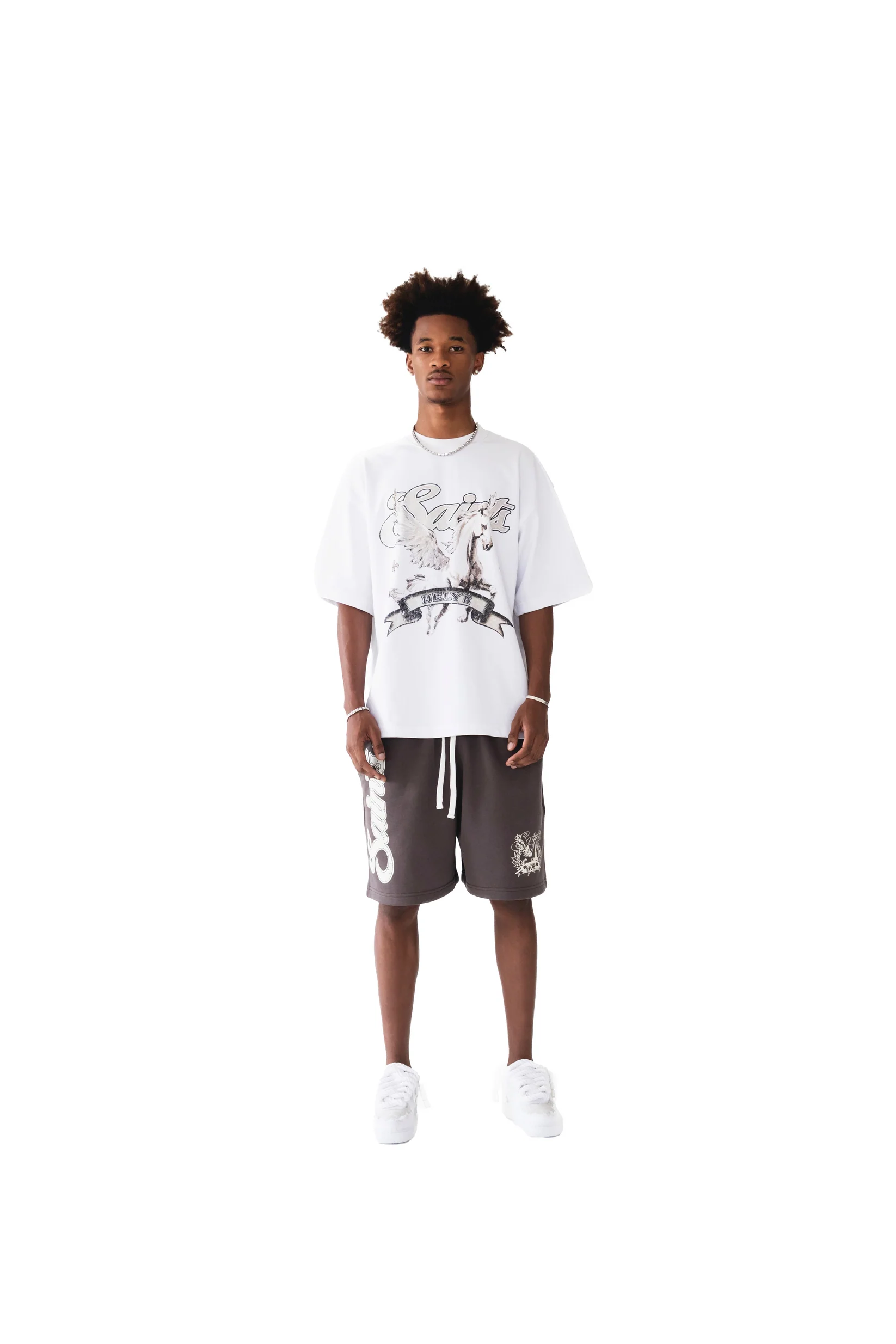 Saints Delyé Eternal Horse White Tee - Image 3