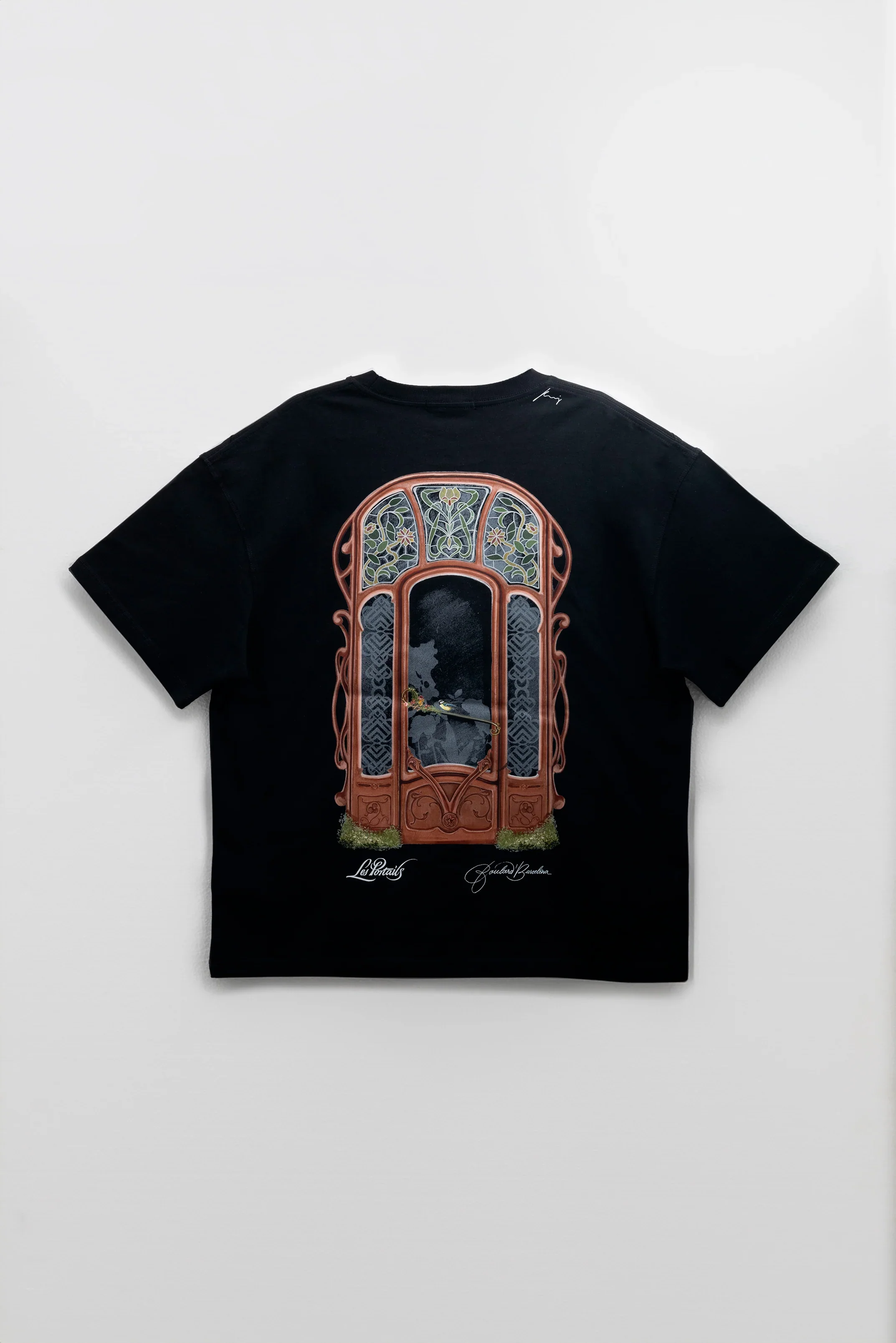 Ugo Boulard Short Sleeve Cotton T-Shirt Brown Portal - Image 2