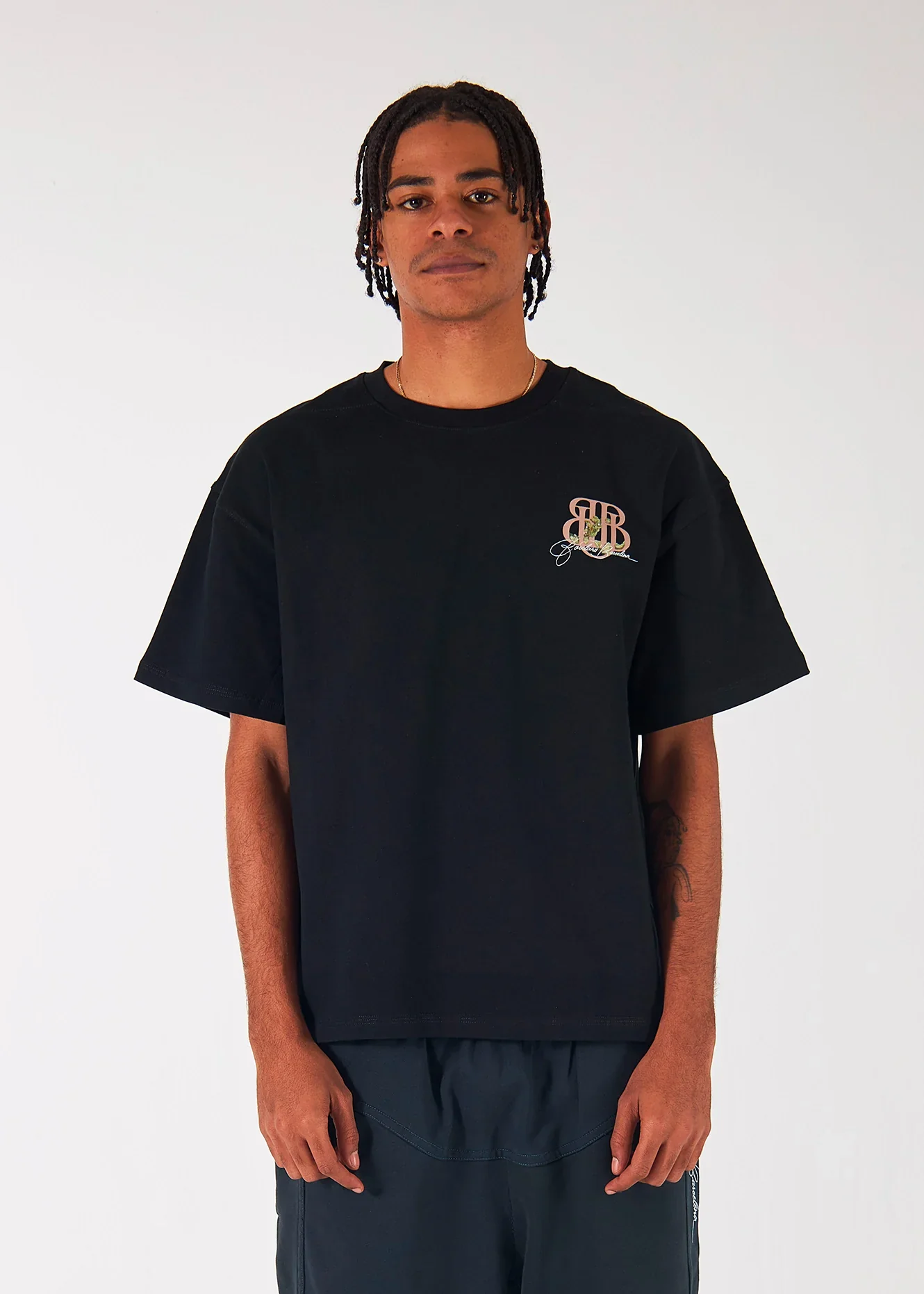 Ugo Boulard Short Sleeve Cotton T-Shirt Brown Portal - Image 3