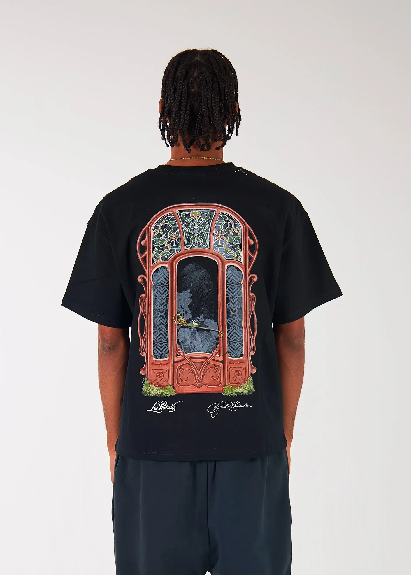 Ugo Boulard Short Sleeve Cotton T-Shirt Brown Portal - Image 4