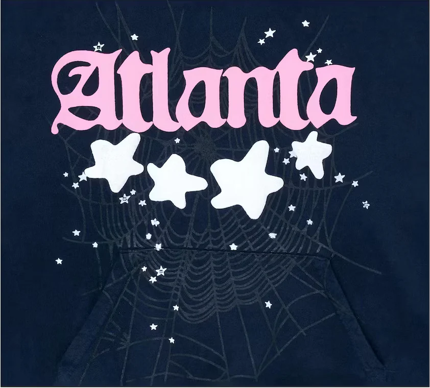 Sp5der Atlanta Hoodie Navy - Image 2