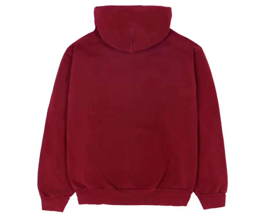 Sp5der Logo Hoodie Maroon - Image 2