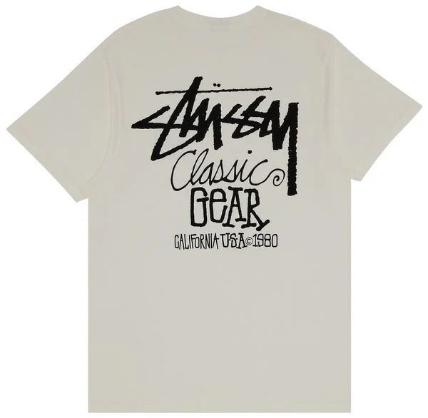 Stussy Classic Gear T-Shirt Pigment Dyed Natural - Image 2