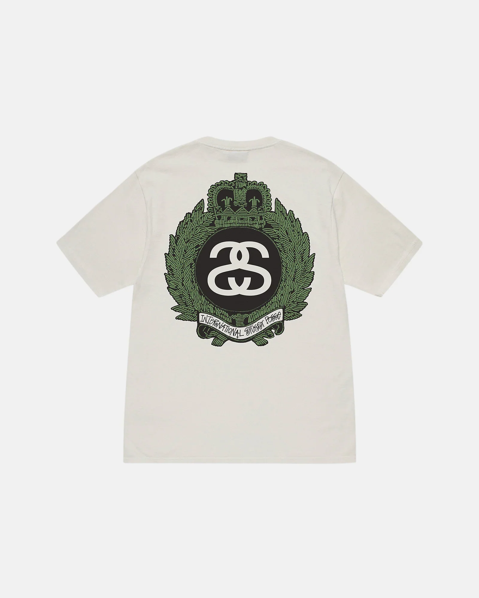 Stussy crown wreath pigment dyed tee white