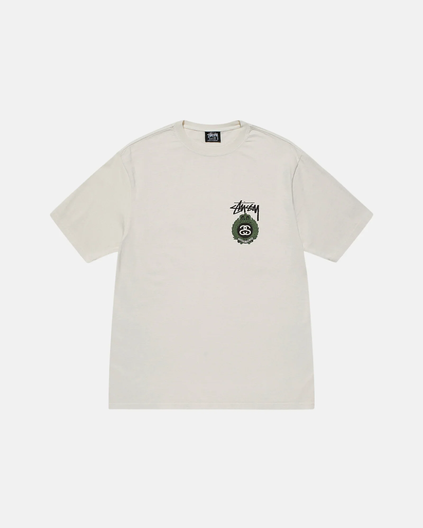 Stussy crown wreath pigment dyed tee white - Image 2