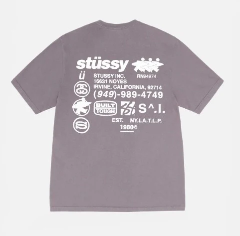 Stussy DNA Tee Pigment Dyed Shark