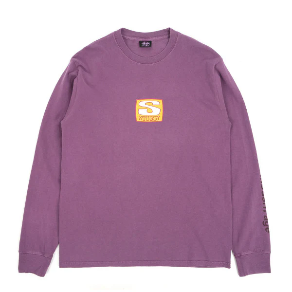 Stussy Equipment Company Pigment Dyed Longsleeve Purple