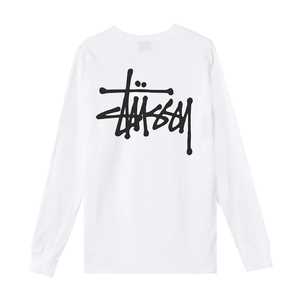 Stussy Long Sleeve Basic Tee White