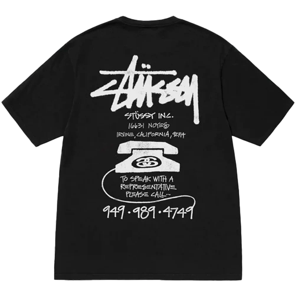 Stussy Old Phone Tee Black