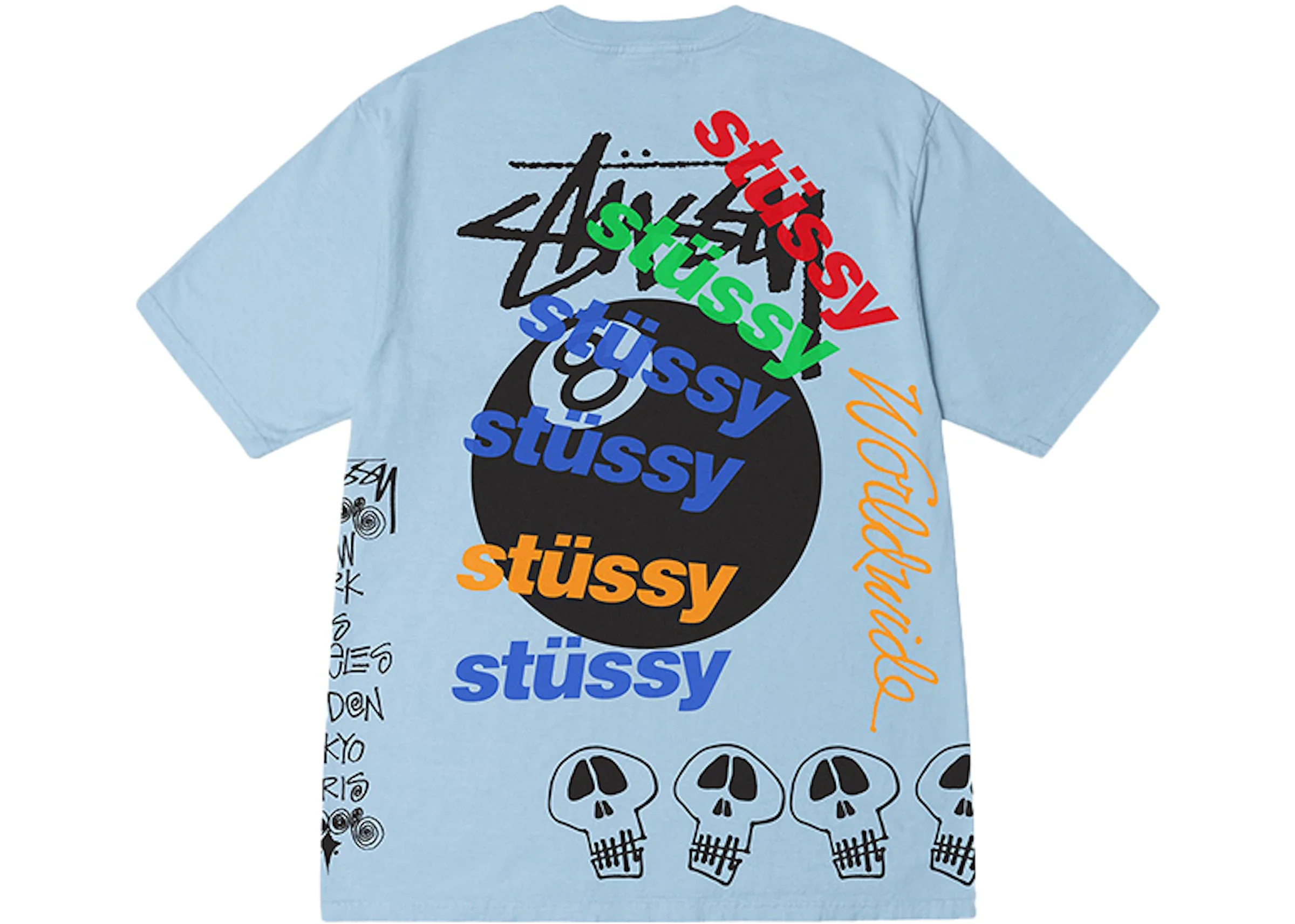 Stussy Test Strike Pigment Dyed Tee Sky Blue - Image 2