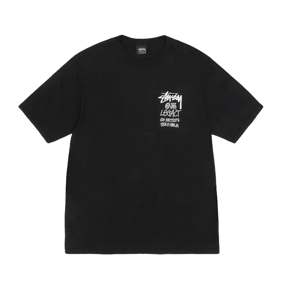Stussy x Our Legacy 8 Ball Ying Yang Pigment Dyed Tee Black - Image 2