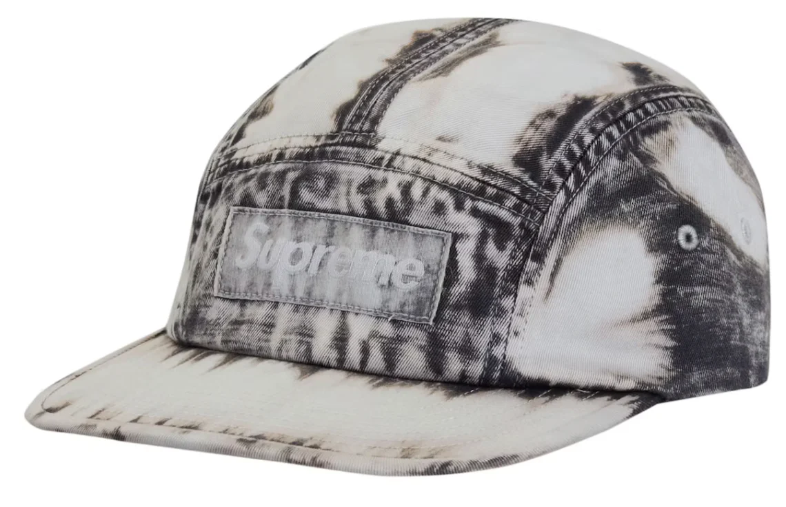 Supreme Bleached Chino Camp Cap Black