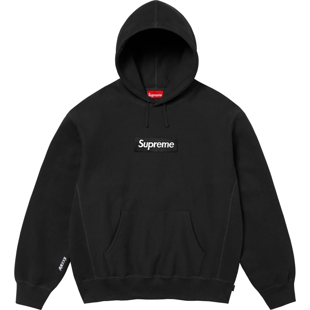 Supreme Box Logo Hooded Sweatshirt Black - Image 2