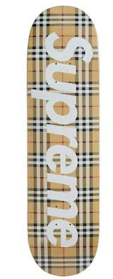 Supreme Burberry Skateboard Deck Beige
