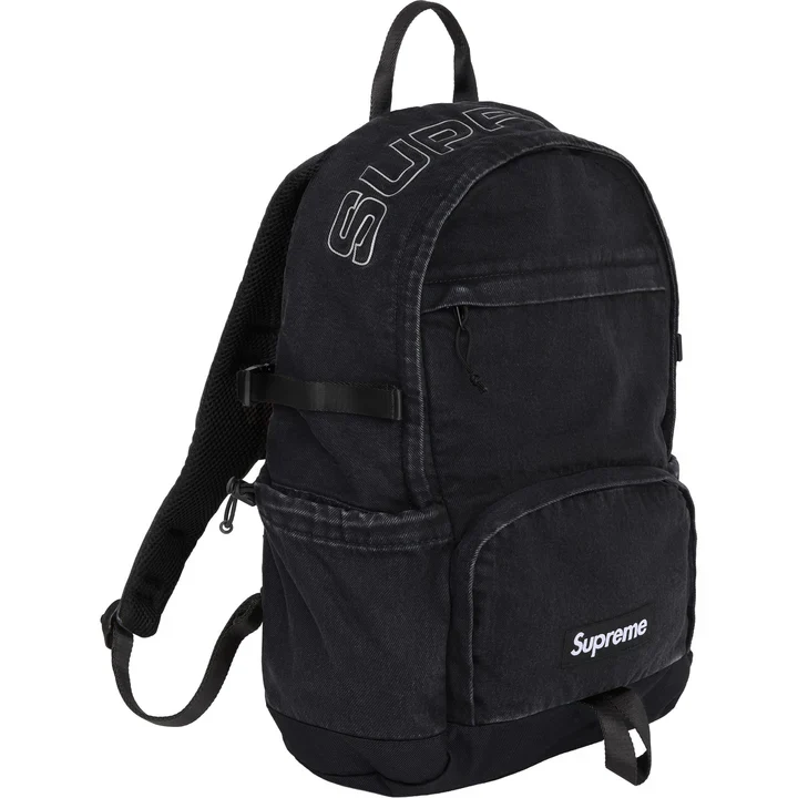 Supreme Denim Backpack Black - Image 2