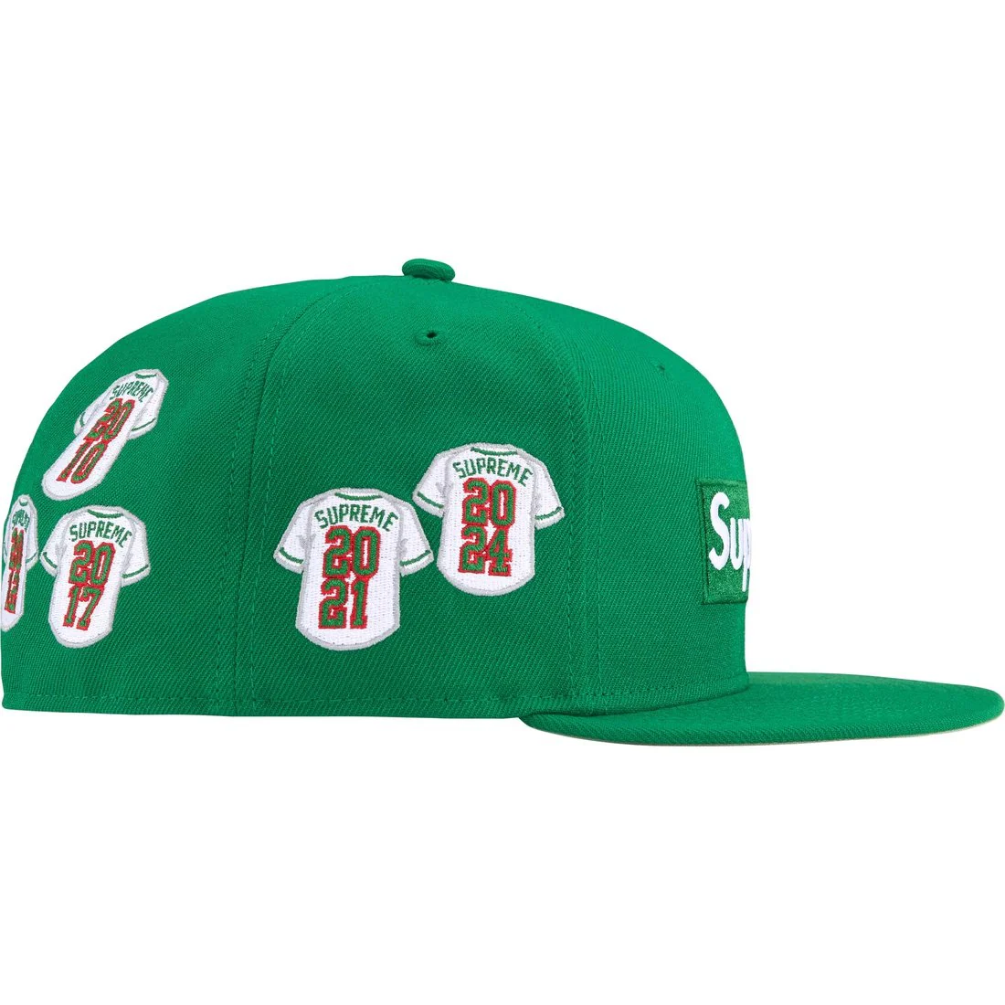 Supreme Jerseys Box Logo New Era Fitted Hat Green - Image 2