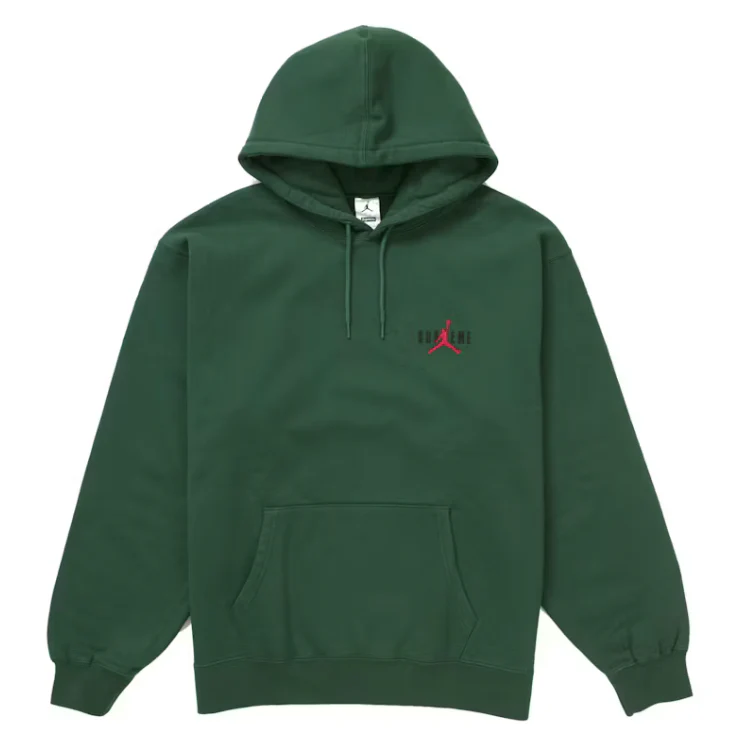 Supreme Jordan Hooded Sweatshirt (FW24) Green - Image 2