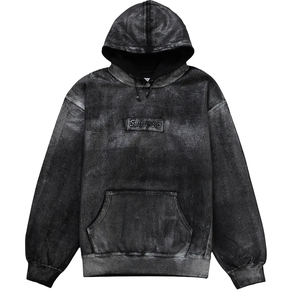 Supreme MM6 Maison Margiela Foil Box Logo Hooded Sweatshirt Black