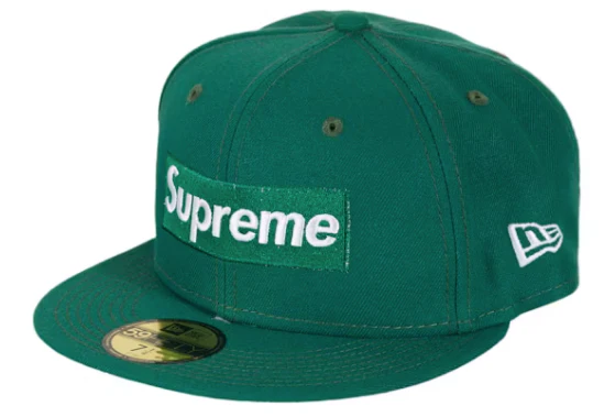 Supreme Money Box Logo New Era Dark Green