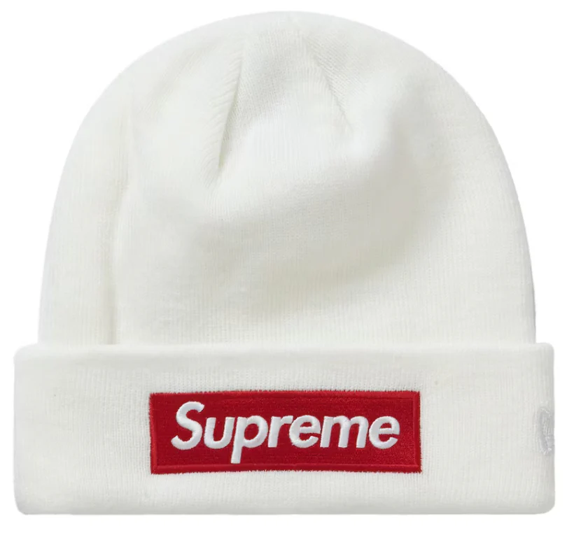 Supreme New Era Box Logo Beanie (FW21) White