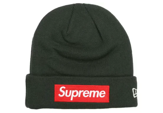 SUPREME New Era Box Logo Beanie (FW22) Dark Pine