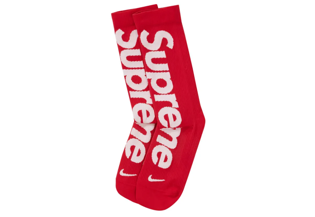 Supreme Nike Lightweight Crew Socks Red