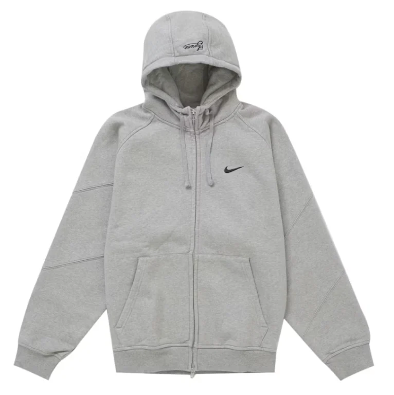 Supreme®/Nike® Zip Up Hooded Sweatshirt Heather Grey