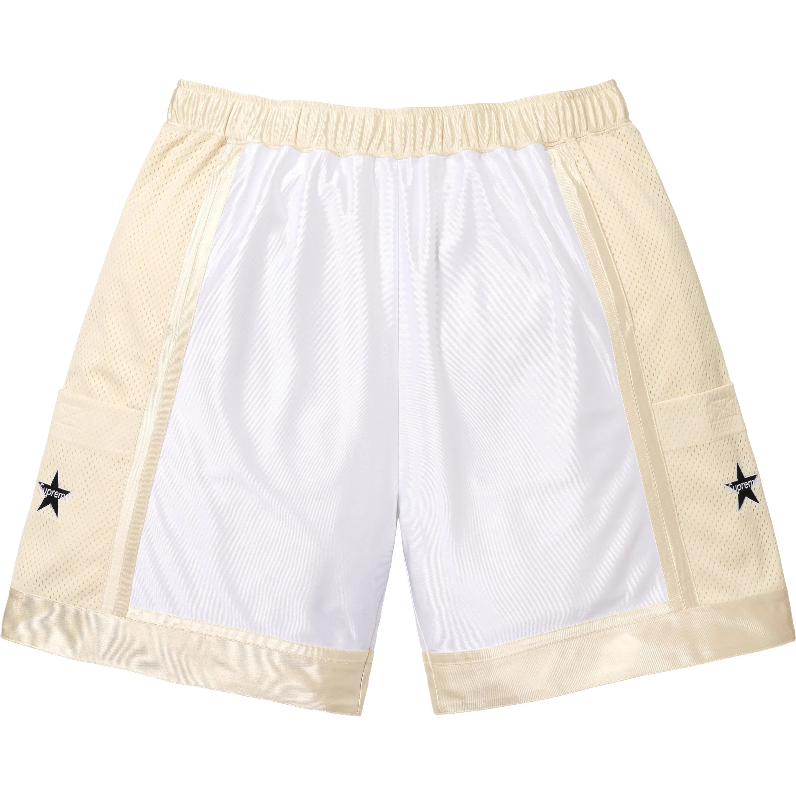 Supreme Side Pocket Basketball Mesh Shorts White