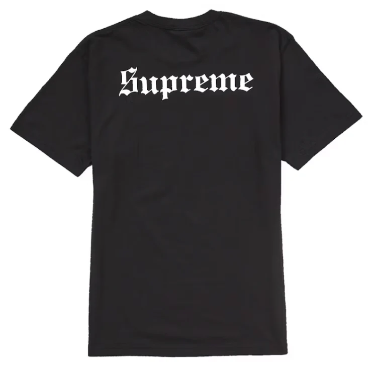 Supreme Snow White Tee Black - Image 2